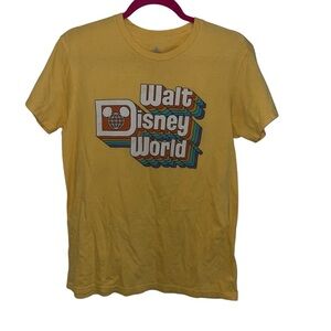 Yellow Walt Disney World T-Shirt vintage retro M medium adult